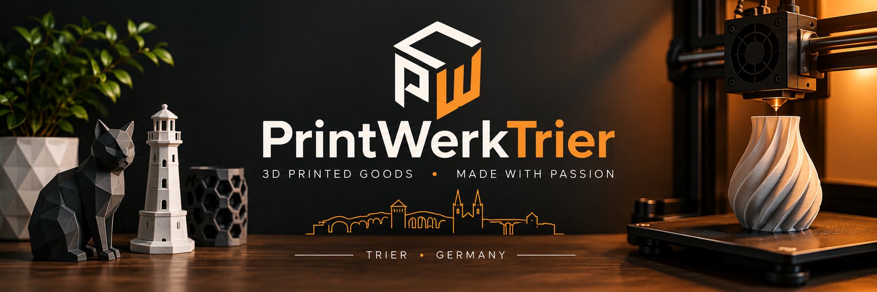 PrintWerkTrier: 3D gedruckte Dinge, mit Leidenschaft gemacht. Trier, Deutschland.